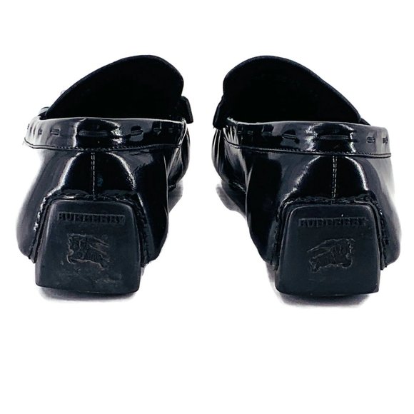 BURBERRY Black Patent Leather Loafers Size 36 - Picture 6 of 11